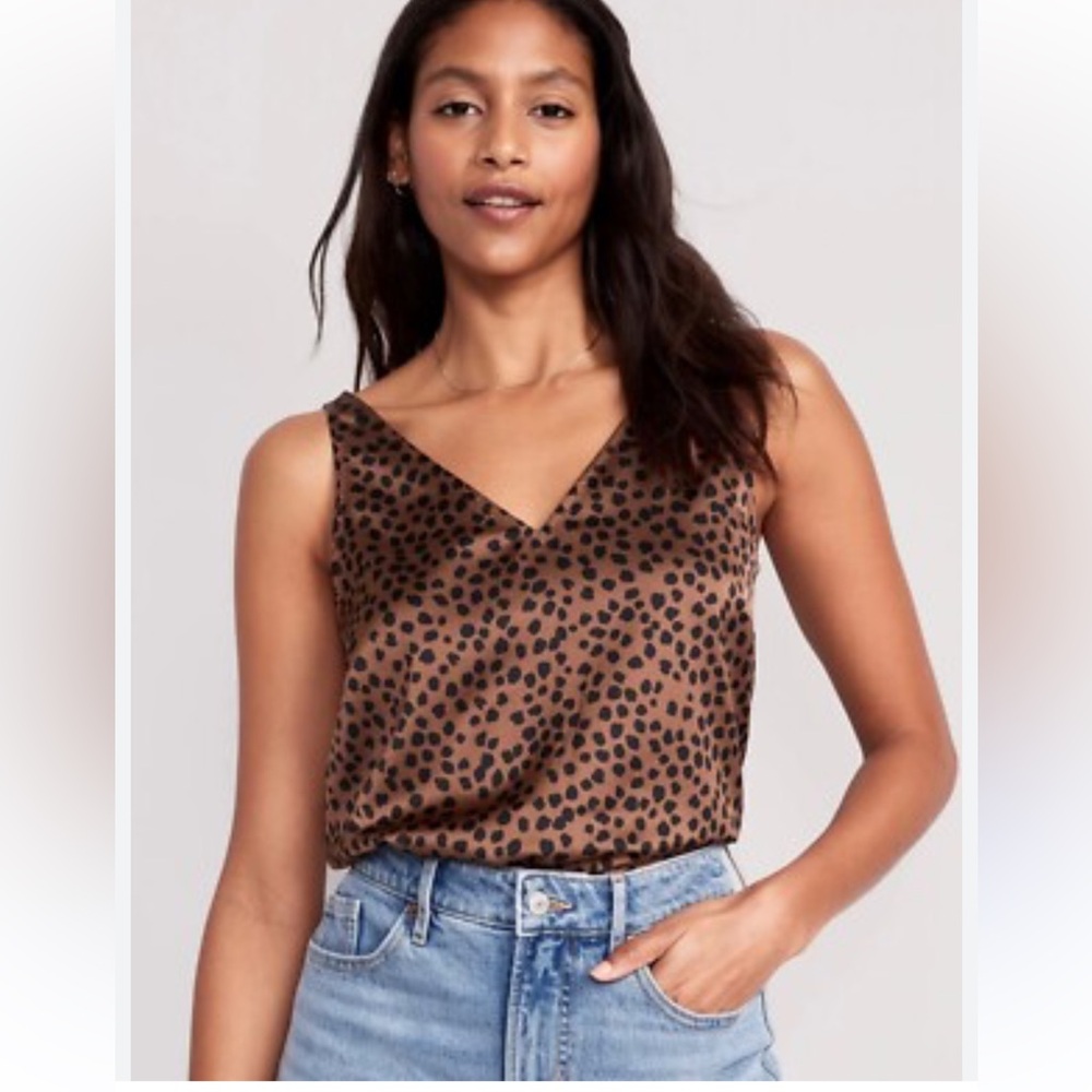 Brown Animal Print Sleeveless Top